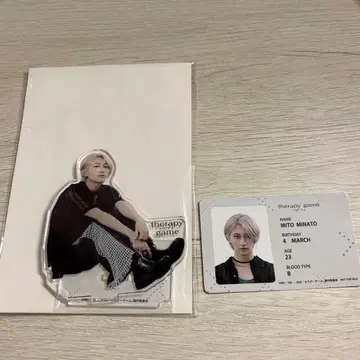 세라피 게임 산토 미나토 아크릴 스탠드 ID 카드풍 포토 카드 세트