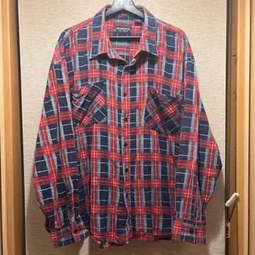 80s 90s 맥그리거 프린트 플란넬 셔츠 프리넬