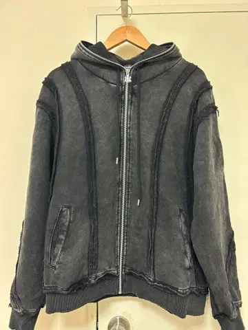 A'GEM/9 다크 그레이 후드티 지퍼 포함