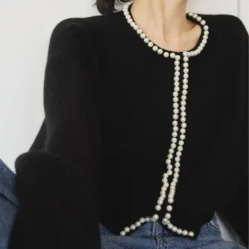 새상품 SLOBE IENA 펄 가디건 블랙