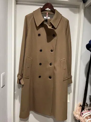 유나이티드 애로우즈 트렌치코트 발마칸 XL 카멜 오버 사이즈