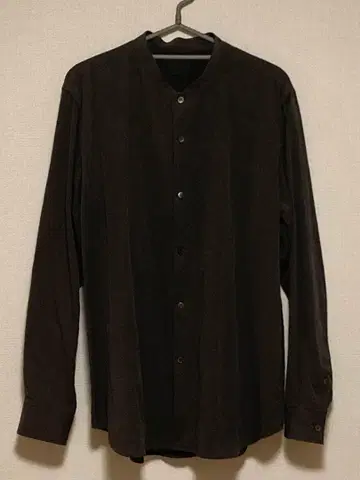 야마우치 염축 가공 린넨 셔츠 차콜 그레이 사이즈 4