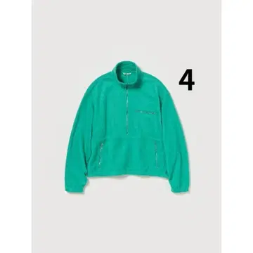 AURALEE 25AW 하프 지퍼 플리스 그린 4