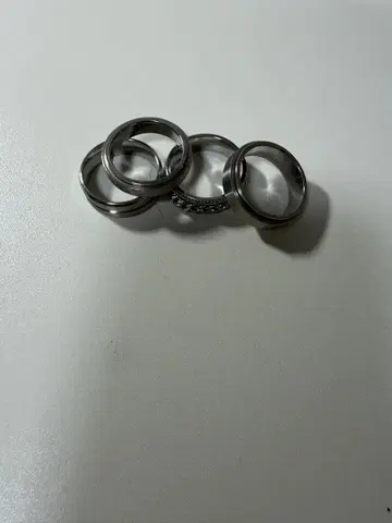 실버 반지 4개 세트
