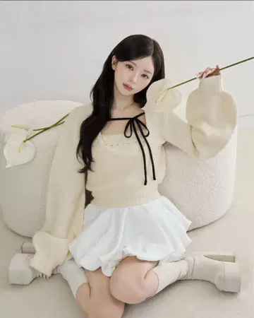 Darich 다리치 아지메 레이어드 니트탑 아이보리