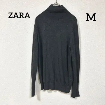 ZARA 다크 그레이 터틀넥 스웨터 스트레치 이너