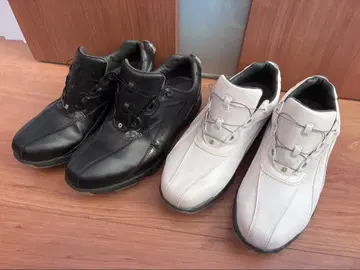 FOOTJOY 45186J EXL 화이트 x 블랙 골프화 세트