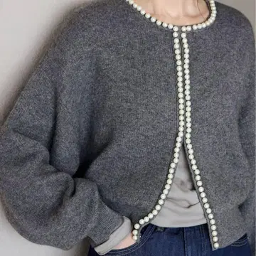 새상품 SLOBE IENA 펄 가디건 그레이