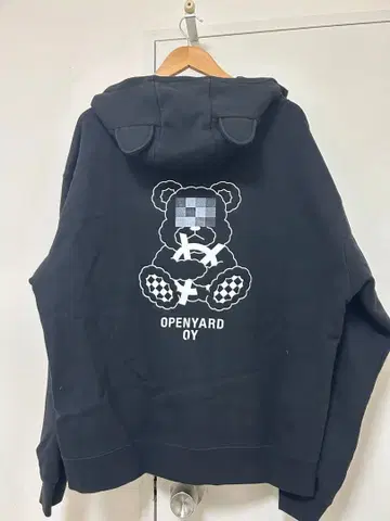 OPENYARD OY 곰 디자인 집업 후드티