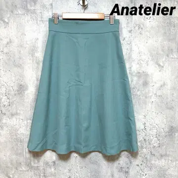 [Anatelier] 롱 플레어 스커트 민트 그린 그린 36 심플