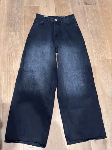 ZARA 블랙 배기핏 데님 팬츠