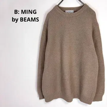 비밍 바이 빔즈 [ L ] 상의 니트 긴팔 리브 울 빅