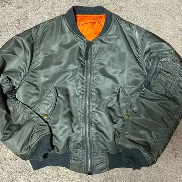 MA-1 플라이트 자켓 카키 x 오렌지 M