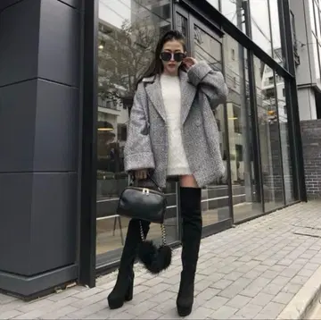 ENVYM 아우터 BIG 칼라 코쿤 CT