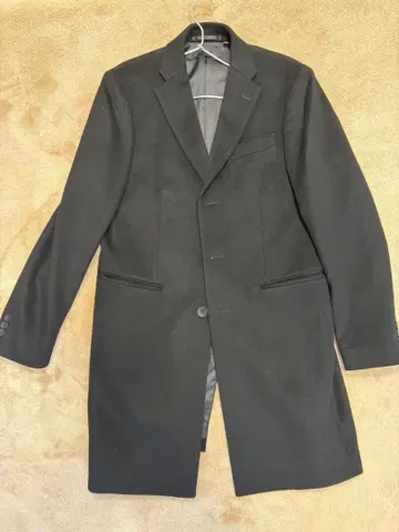 UNIQLO 남성용 체스터 코트 블랙