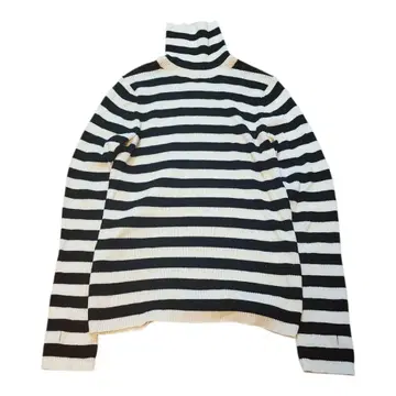 로에프 LOEFF W 보더 터틀넥 리브 니트