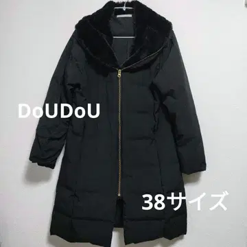 퍼 달린 롱 다운 자켓 블랙 다운 50%