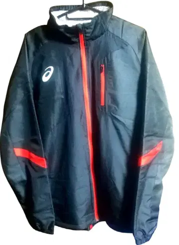 asics 나일론 자켓 블랙 x 빨간색 바스락