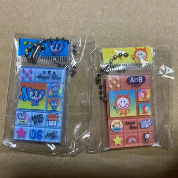 엔젤 블루 타일 씰 미니어처 참 가챠 2종