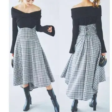 트위스트 크로스 도킹 원피스 dazzlin M 사이즈