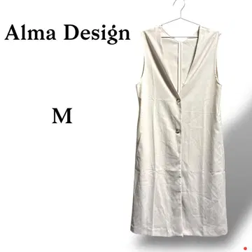 새상품급 알마 디자인 튜닉 베이지 M 깔끔한 오피스 포멀