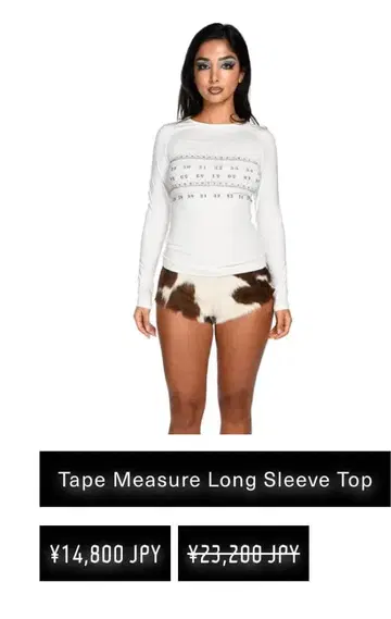 1X Blue-Tape Measure Long Sleeve Top