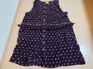 드럭 스토어즈 플리스 슬리브리스 튜닉 다크 브라운 새상품 따뜻한