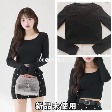 다리치 darich 컷 크롭 상의 T셔츠 블랙 BLK