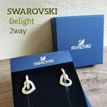 스와로브스키 귀걸이 후프 하트 2way