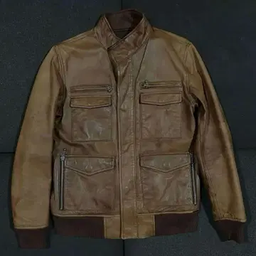 [ vintage ] 리얼 가죽 싱글 라이더 자켓 y2k 크롭 브라운