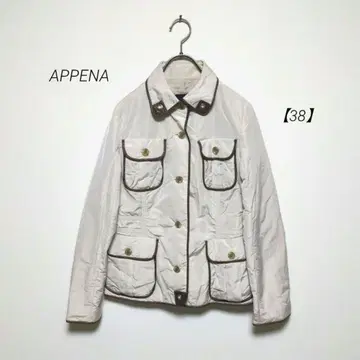 APPENA 아페나 [ 38 ] 파이핑 자켓 인조 가죽 아이보리