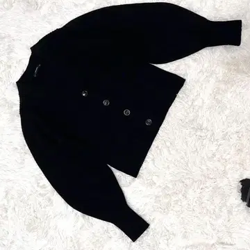 JOURNAL STANDARD 울 100% 리브 블랙 가디건