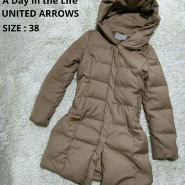 UNITED ARROWS 베이지 다운 자켓 코트 38