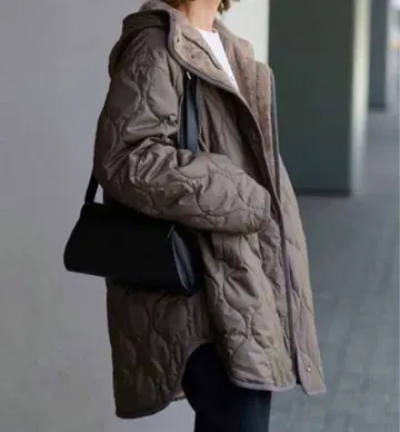 FRAMeWORK 퀼팅 x 보아 2WAY 후디 코트 그레이