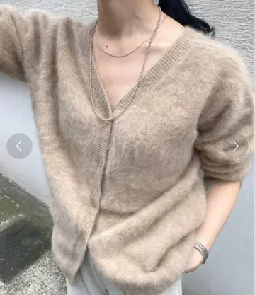 [택 포함] SHENERY 퍼 캐시미어 3way 니트 가디건 베이지