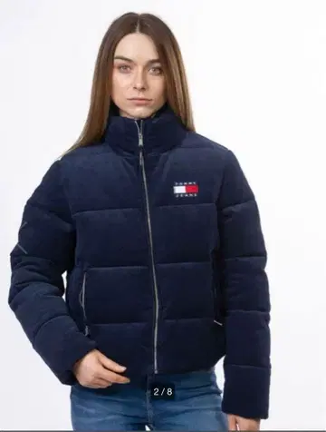 타미힐피거 네이비 다운 자켓 S