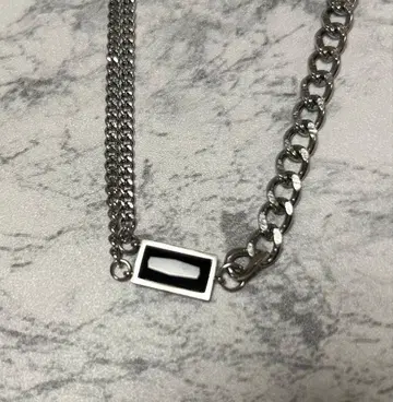 써지컬 스테인리스 스톤 목걸이