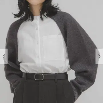 KBF 니트 슬리브 디자인 셔츠