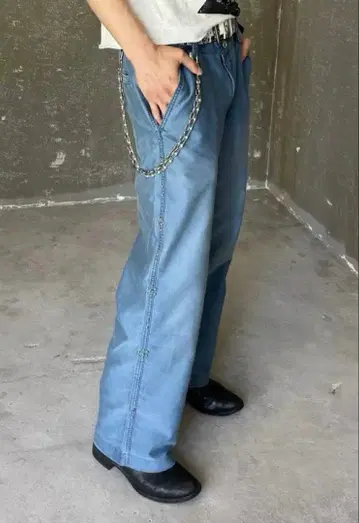 S.J. Dante 보석 두더지 가죽 핸드크라프트 팬츠