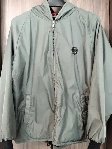 00s 아이언 크로스 나일론 지퍼 후드티