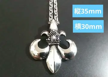 우시지마군 모티브 백합 문장 펜던트 목걸이