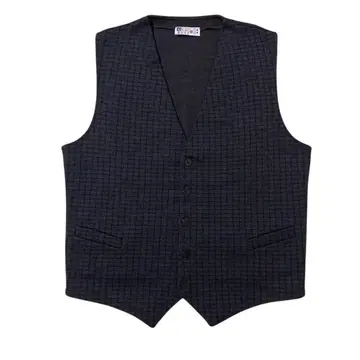 프랑스제 구제 의류 90s 빈티지 니트 베스트 체크 무늬