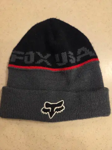 fox racing 폭스 레이싱 니트 모자 비니 블랙 x 그레이