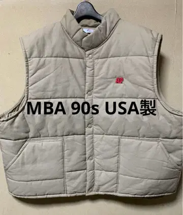 [ 미사용 ] MBA 90s USA제 자수 코튼 베스트