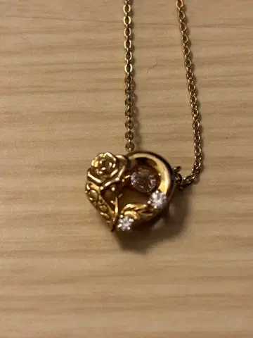 디즈니 실버 925 목걸이 미녀와 야수