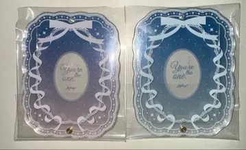 fukuya 후쿠야 아크릴 프레임 그라데이션 레이스 핑크&블루 2점