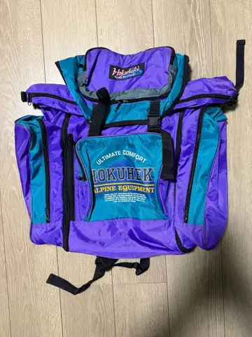 HOKUHEKI 아웃도어 백팩 보라색 그린