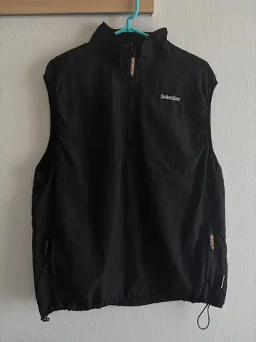 broken base 블랙 하프 지퍼 베스트 M