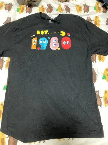 PAC-MAN EST. 1980 블랙 T셔츠 2XLT 팩맨