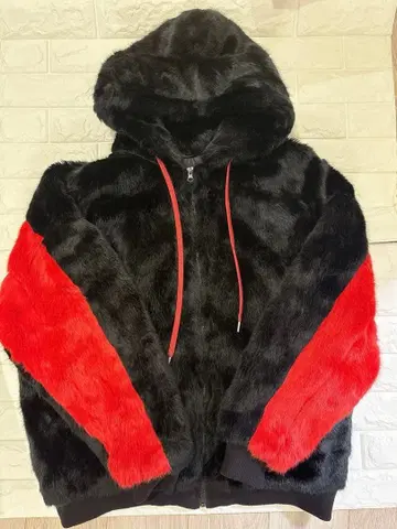 CavariA 빅 실루엣 집업 퍼 후드티 M